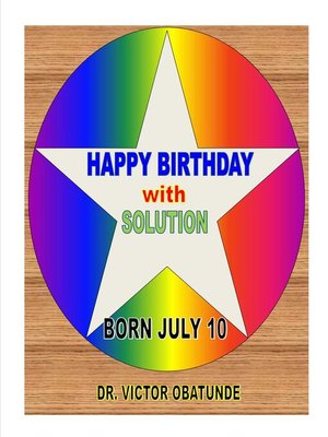 cover image of BORN JULY 10